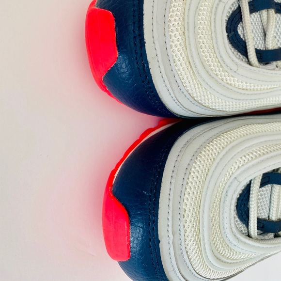 Wmns NIKE Air Max 97 Platinum Navy Orange - Picture 4 of 13